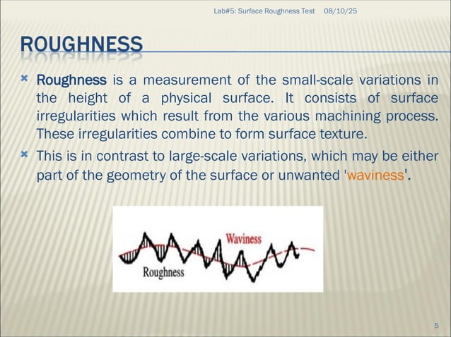 Surface Roughness.ppt.Here we learn About surface roughness | PPT