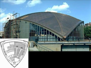 Turin Exhibition Hall, Salone
Agnelli, 1949, Pier Luigi Nervi
 