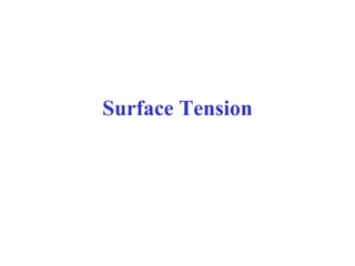 Surface Tension 