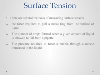 Surface tension LECTURE 4.pdf physical chemistry of milk | PDF