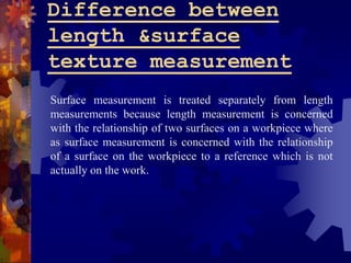 BASICS OF SURFACE TEXT MEASUREMENT TECHNIQUES | PPT