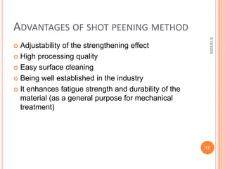 Surface engineering classificationsSurface Modification without Changing the Material ChemicallySurface Modification by Changing Surface ChemicallySurface Modification by Adding New Material onto the Surface (Coating)5/19/20099