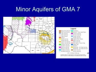 Minor Aquifers of GMA 7
 