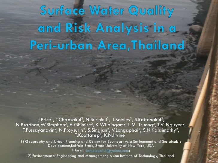 Surface Water Quality in Thailand