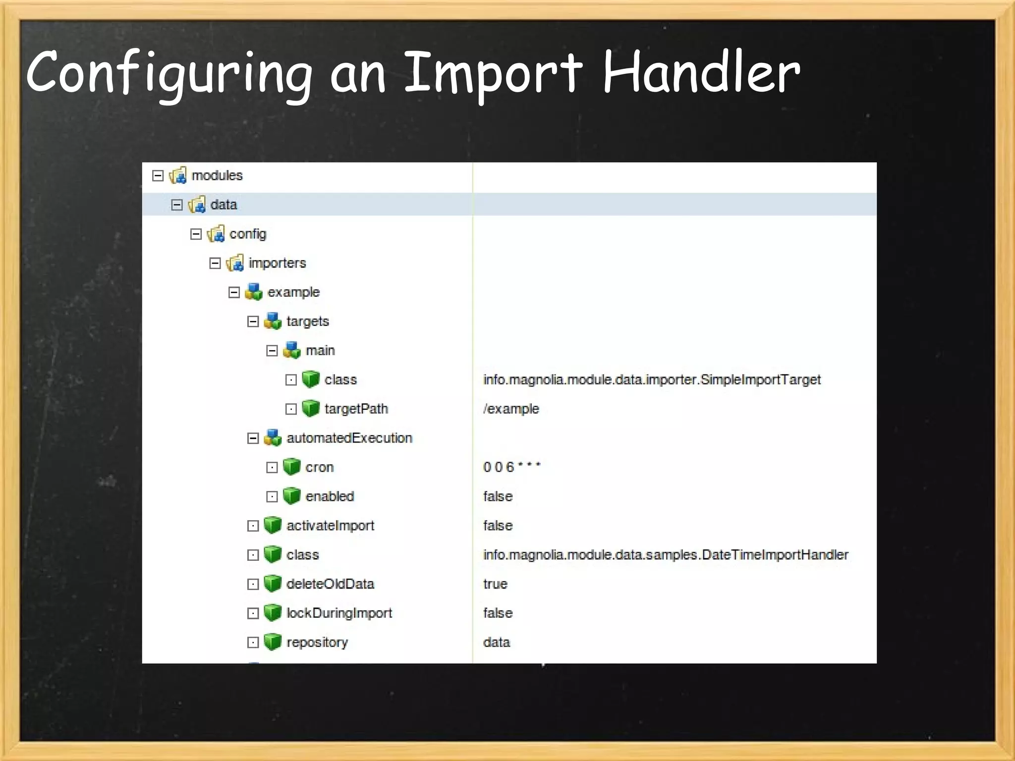 Configuring an Import Handler 