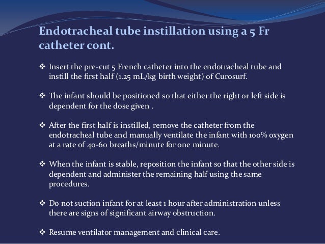 Curosurf Dosing Chart