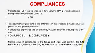 SURFACTANT , COMPLIANCE AND AIRWAY RESISTANCE | PPTX