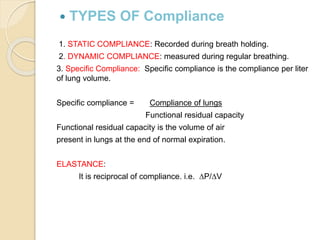 Surfactant & compliance, LAW OF LAPLACE, Work of Breathing (the guyton ...