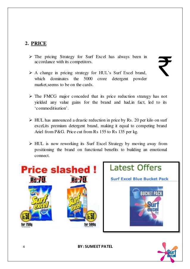 4 P's of Surf excel company