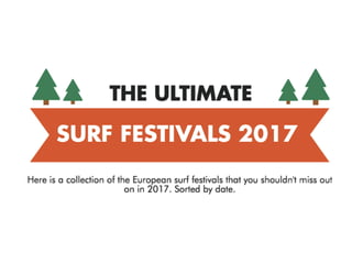 Summer Surf Festivals 2017 - Wavebutler