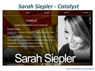 Creating Your Brand
•
•
•
•
•
•

Identify Your One Word
Create Your Value Proposition
Write Your Personal Statement
List Your Success Factors
Design Your Business Card
Publish Your Web Site

 