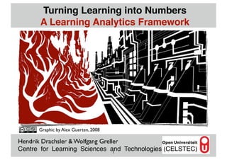 Turning Learning into Numbers
      A Learning Analytics Framework




      Graphic by Alex Guerten, 2008

Hendrik Drachsler & Wolfgang Greller
Centre for Learning Sciences and Technologies (CELSTEC)
                                  1
 