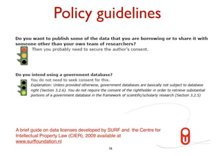 Privacy solutions
1.Privacy as conﬁdentiality
  Information services that minimizing, secure or
  anonymize the collected information

2.Privacy as control
  Identity Management Systems (IDMS),
  with access control rules

3.Privacy as practice
  Timestamp on data, data degradation technologies

                          12
 