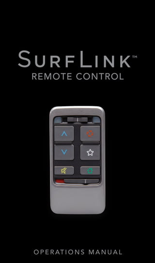 OPERATIONS MANUAL 
REMOTE CONTROL 
 