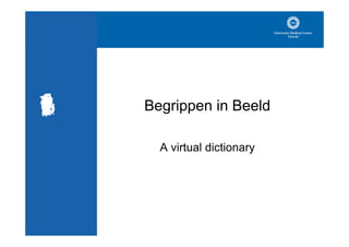 Begrippen in Beeld

  A virtual dictionary
 
