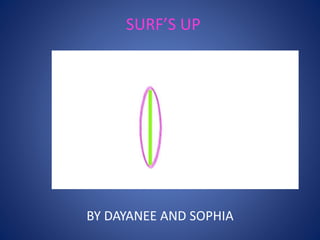 SURF’S UP
BY DAYANEE AND SOPHIA
 
