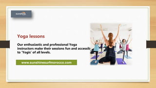 Yoga lessons
Our enthusiastic and professional Yoga
instructors make their sessions fun and accessible
to ‘Yogis’ of all l...