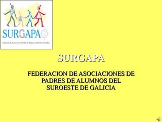 SURGAPA FEDERACION DE ASOCIACIONES DE PADRES DE ALUMNOS DEL SUROESTE DE GALICIA 