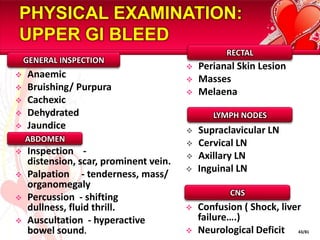 DIEULAFOY’S DISEASERare – erosion of mucosa overlying artery in stomach causes necrosis arterial wall & resultant hemorrhage.