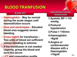 DUODENITISINVESTIGATIONMANAGEMENT- 	endoscopy, may be some redness and nodules in the wall of the small intestine. -   Sometimes, it can be more severe and there may be shallow, eroded areas in the wall of the intestine, along with some bleedingstop all medications that can make things worse (aspirin & NSAIDS)