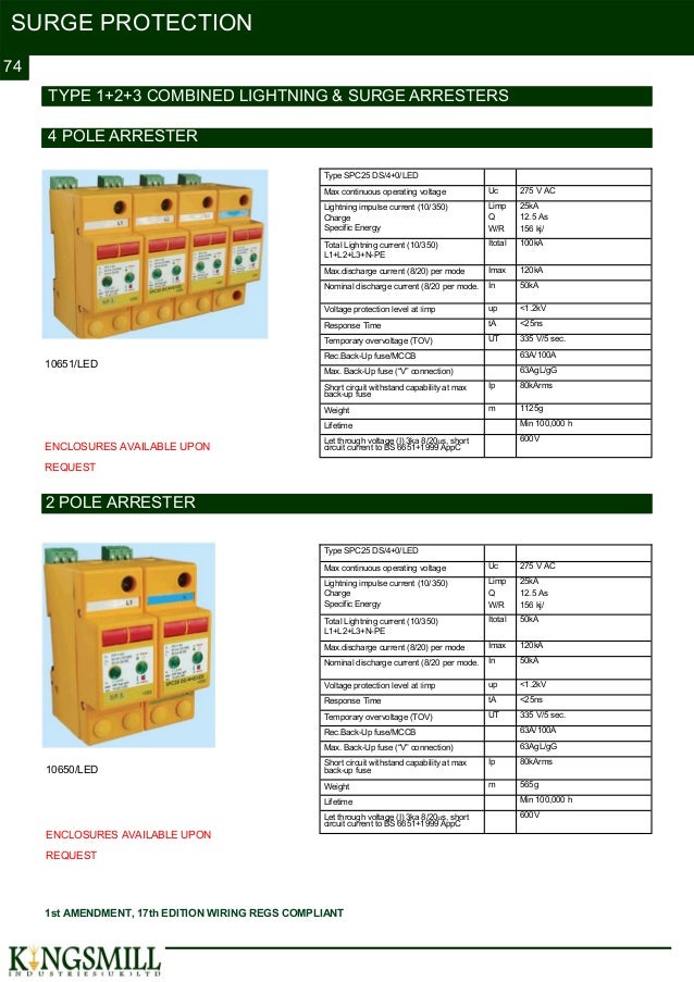 Surge Protection Main Supply Sub Distribution Boards Socke…
