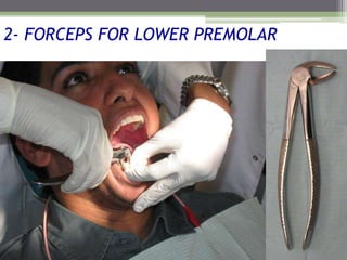 2- FORCEPS FOR LOWER PREMOLAR
 