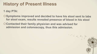 History of Present Illness
 
