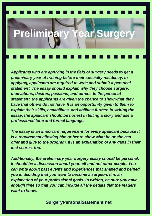 Residency personal statement examples image