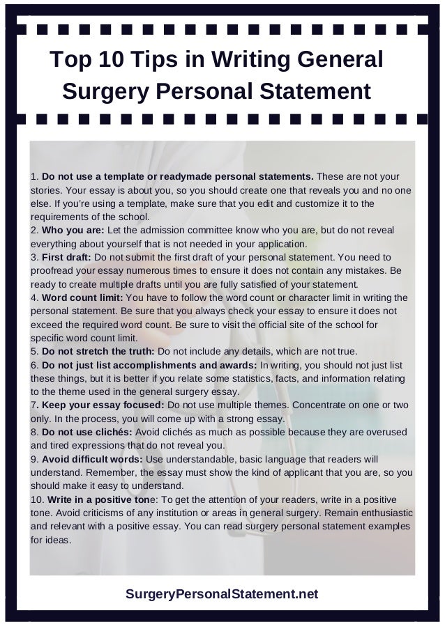 Types personal statement image