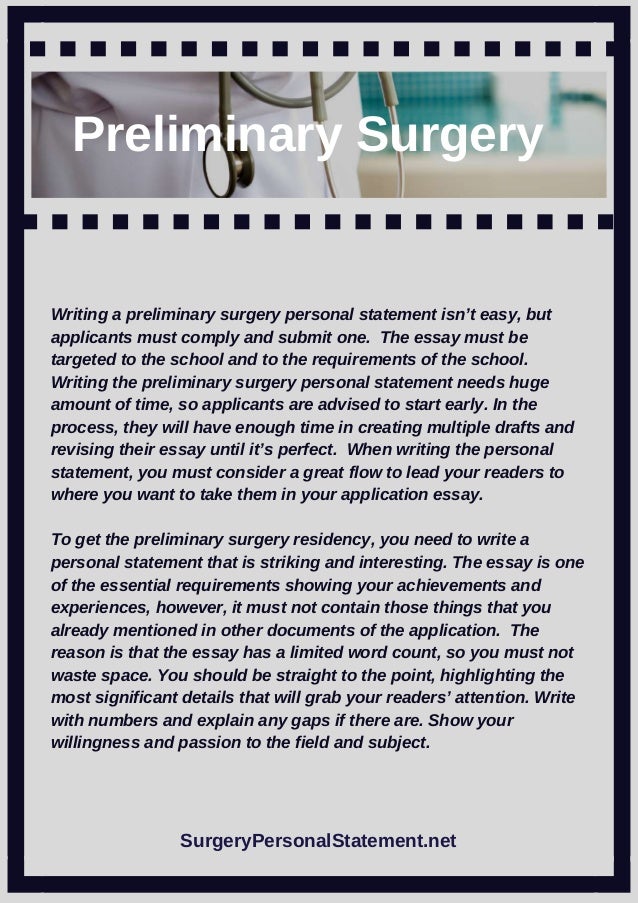 Student personal statement picture