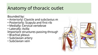 Thoracic outlet syndrome and gangrene with indication of amputation | PPTX