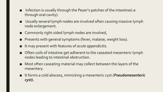 Caseated PERITONEAL TUBERCULOSIS & TUBERCULOUS MESENTERIC LYMPHADENITIS | PPTX