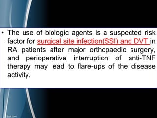 Surgery in RA patient | PPTX