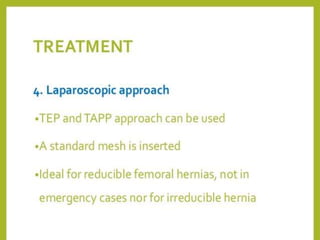 Surgery case presentation. femoral hernia.