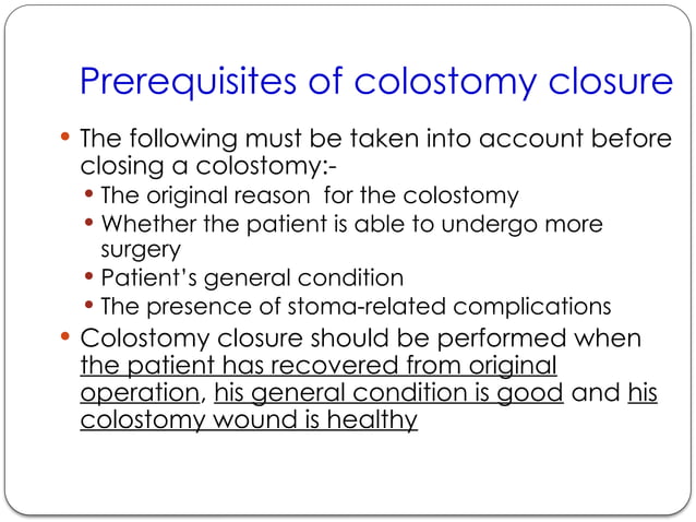 surgery COLOSTOMY GENERAL SURGERY PPT... | PPT