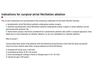 Surgery for atrial fibrillation abhijit presentation | PDF