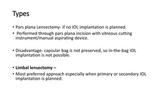 Pars Device Surgery for pediatric cataracts | PPTX