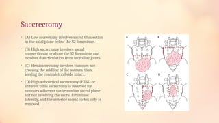 Sacrectomy Video Surgical management of Low Rectal Cancer | PPTX