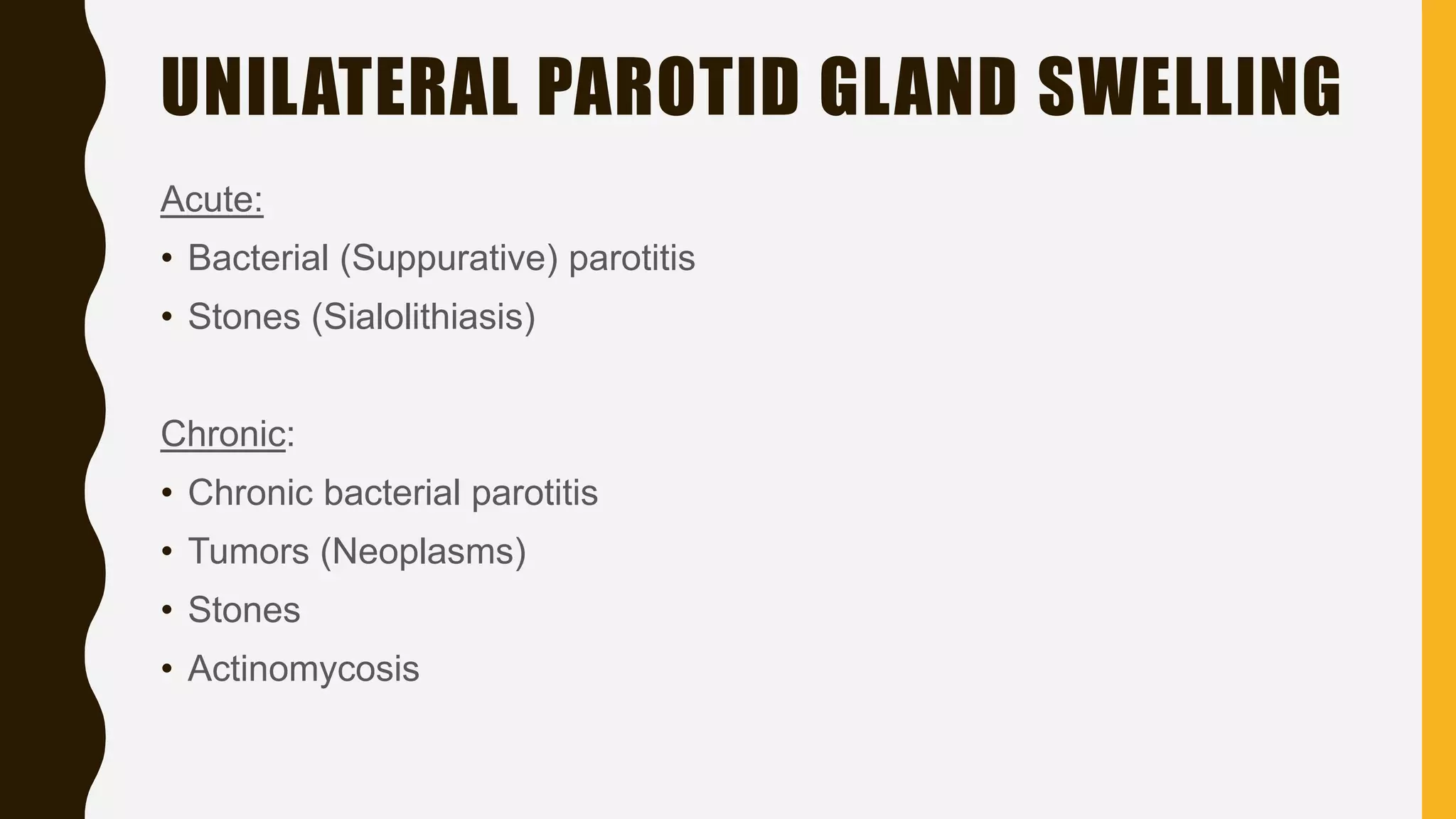 Parotid gland swelling | PPTX
