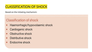 A Gen surgery seminar on the topic of shock | PPTX