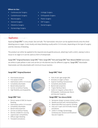 Surgi-ORCⓇ Absorbable Haemostat | PDF
