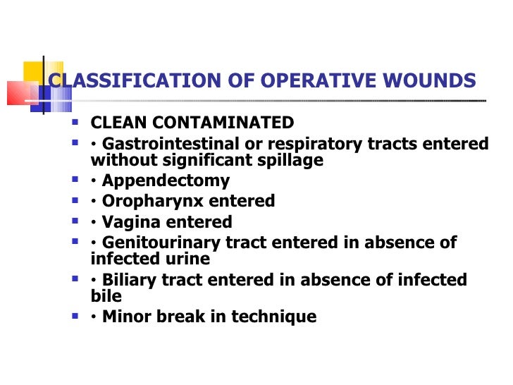 Surgical infections Control