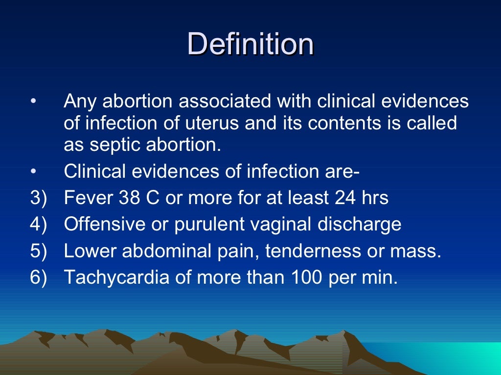 SURGICAL MANAGEMENT OF SEPTIC ABORTION