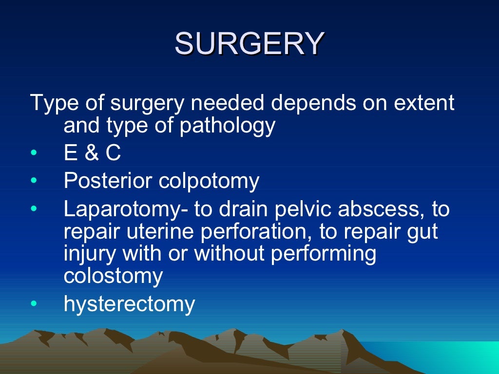 SURGICAL MANAGEMENT OF SEPTIC ABORTION