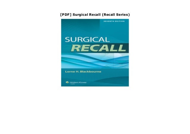 [PDF] Surgical Recall (Recall Series)