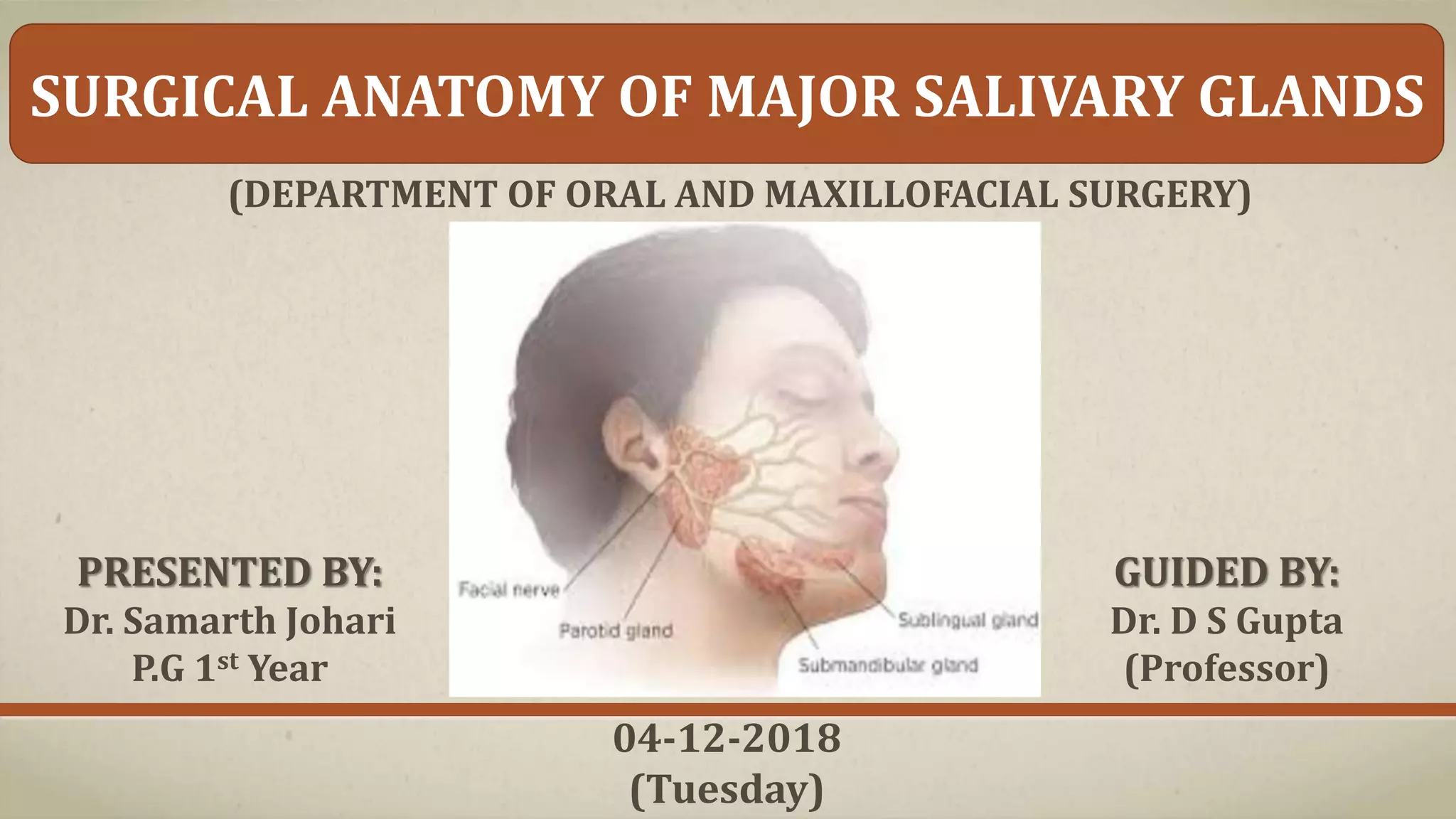 Surgical anatomy of major salivary glands | PPTX