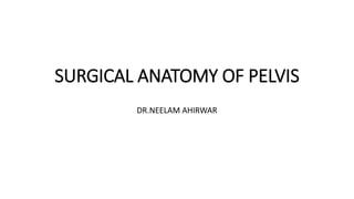 Surgical anatomy of pelvis | PPTX