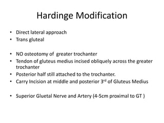 Direct Lateral Harding Approach Surgical approach around hip and knee | PPTX