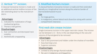 T Incision Classical Surgical approach to thyroid and post operative care | PDF