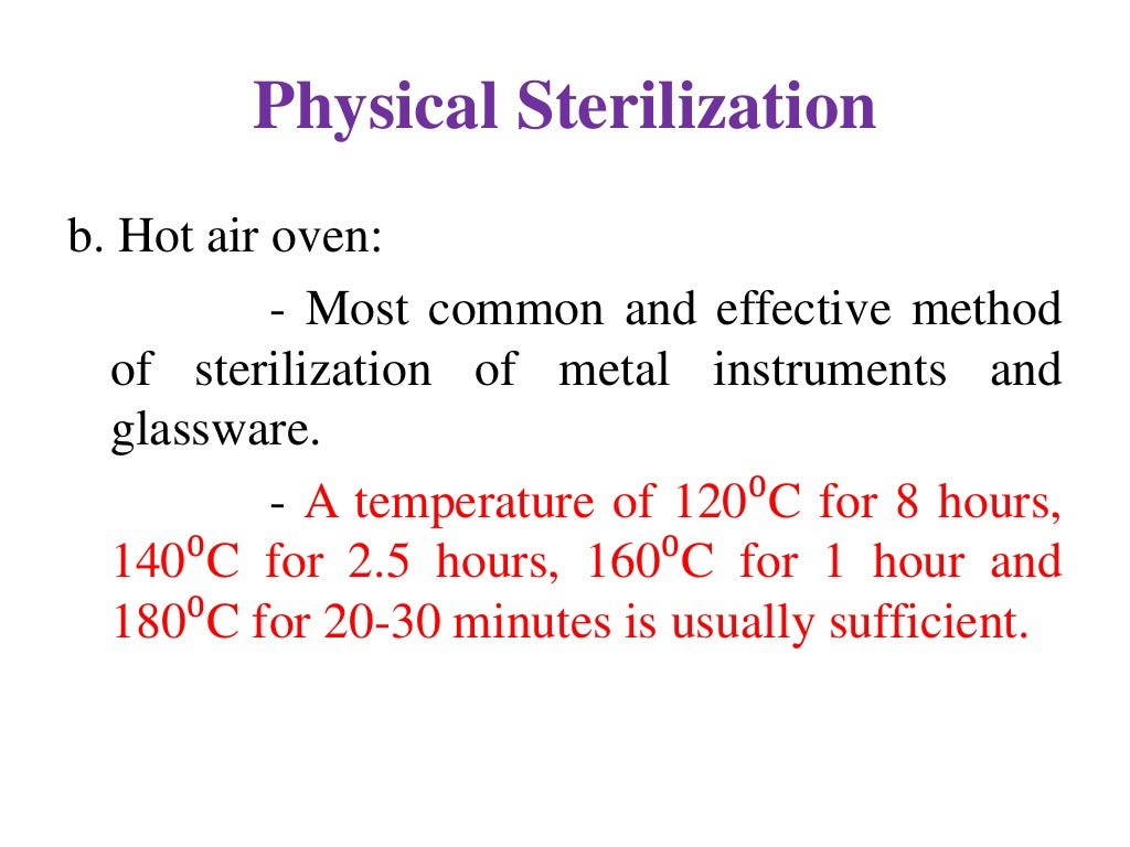Surgical asepsis, sterilization and disinfection